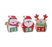 Giwnhvx 3 Pezzi Cubo Conto alla Rovescia di Natale Calendario Blocco Ufficio Pupazzo di Neve-Decorazione da Tavolo Ornamento Decorare Calendario Ufficio