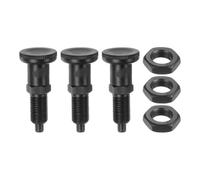 Giwnhvx 3 Pezzi Pusher a Molla a Sfera a Imboco, M10 x 1, filettatura 5 mm Diametro del mandrino. Pulsante posteriore in acciaio con pulsante retrattile