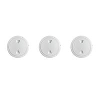 Giwnhvx 3 piastre circolari antiscivolo di ispezione con copertura rimovibile per camper, barche e kayak, 10,2 cm, bianco