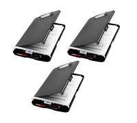 Giwnhvx 3 portablocco con clip e portablocco pieghevole in plastica (nero)