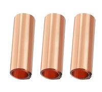 Giwnhvx 3 rotoli di lamiere di rame, 1000 mm x 100 mm x 0,01 mm