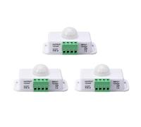 Giwnhvx 3 sensori di movimento a infrarossi PIR, CC 12 V-24 V, interruttore con sensore di movimento, per armadietti, scale, cucina