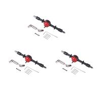 Giwnhvx 3 Set Asse Posteriore in Metallo con Ingranaggio in Acciaio per D12 B14 B24 B16 B36 C14 C24 C34 C44 Pezzi di Aggiornamento Auto RC, Nero