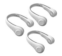 Giwnhvx 3 ventole portatili senza foglie da appendere al collo, 360 gradi, 78 prese d'aria surround, USB 4000 mAh, ricaricabile