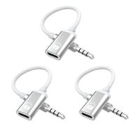 Giwnhvx 3 x audio da 3,5 mm a tipo C, adattatore audio analogico per cuffie per lettore MP3, laptop, tablet C
