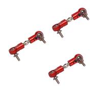 Giwnhvx 3 x Braccio Servo di Sterzo di Trazione CNC Adatto per 1/5 ROVAN KM Baja 5B 5T 5SC 5Ive T Telesegistrato Ricambi Auto Arancione Rosso