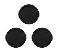 Giwnhvx 3 x copriobiettivo anteriore in plastica per fotocamera con clip laterale, 49 mm, colore: nero