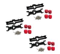 Giwnhvx 3 x Custodia per Asse di Ponte e Posteriore in Metallo per MN D90 D91 MN99 MN99S 1/12 Accessori per Parti di Aggiornamento Auto RC, Nero