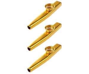 Giwnhvx 3 x Kazoo Harmonica Flute in metallo Musica a bocca pratica -