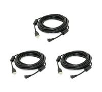 Giwnhvx 3 x Mini USB B tipo 5 pin destro angolo di 90 gradi a USB 2.0 dati con nucleo di ferrite 5 metri