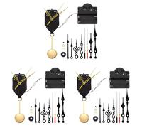 Giwnhvx 3 x orologio al quarzo orologio movimento campanile scatola musicale completa fai da te medicinismo da parete pezzi di riparazione con 12 paia di lancette dell'orologio