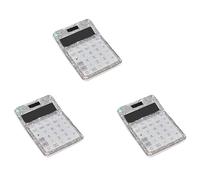 Giwnhvx 3 x Strass Arricciante 12 Cifre Solare e Batteria Doppia Alimentazione, Calcolatrice Display LCD per Ufficio, Scuola