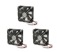 Giwnhvx 3 x Ventola di raffreddamento della CPU con involucro in plastica nero DC 24 V + griglie di protezione in metallo
