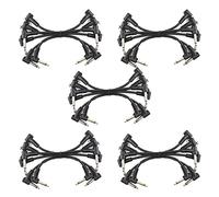 Giwnhvx 30 cavi patch per chitarra elettrica, 15,2 cm, 1/4 ad angolo retto, colore nero