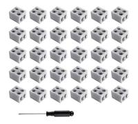 Giwnhvx 30 connettori per strisce luminose a LED, senza saldatura, 2 pin, 8 mm, connettori da striscia a filo, per nastro luminoso LED monocolore da 5 a 24 V