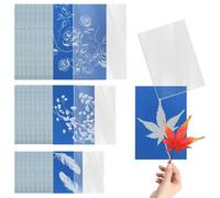 Giwnhvx 30 fogli di carta per stampa solare, A4, A5, A6, kit di carta cianotipo con 3 pannelli acrilici sensibili per stampa solare e carta da disegno