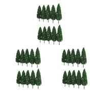 Giwnhvx 30 Pezzi 1:25 Treno Modello Edificio Ferroviario Albero Modello Verde per Scala O /25 Layout Diorama Paesaggio
