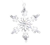 Giwnhvx 30 pezzi Natale trasparente appiccicoso 4,5 cm di neve acrilico albero di Natale ornamento appeso