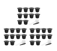 Giwnhvx 30 Pezzi Riutilizzabili Filtri per Capsule di Caffè Riutilizzabili per con Pennello A Cucchiaio Accessori da Cucina Filtro da Caffè Nero