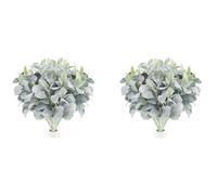 Giwnhvx 30 pz artificiale floccato agnelli orecchio gambo falso agnello orecchio rami picks pezzo padrona di nozze