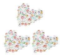Giwnhvx 300 pezzi 15 mm colore alfabeto rotondo bottoni merceria cucito fai da te decorazione con 2 fori