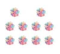 Giwnhvx 300 pz colore casuale in plastica + metallo fiore testa fibbia fai da te ago infila punto inserimento mano macchina da cucire strumento