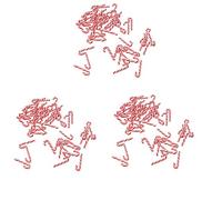 Giwnhvx 300Pcs Rosso e Fatto A Mano Natale Candy Cane In Miniatura Home Decor Clay Candy Cane Circa 3.2x1cm