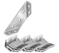Giwnhvx 30PCS universale mobili angolo connettore, angolo di fissaggio connettore triangolo telaio di supporto in acciaio inox staffa angolare