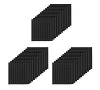 Giwnhvx 36 pannelli acustici neri in schiuma fonoassorbente piastrelle per studio fonoassorbente cunei 2,5 x 30 x 30 cm