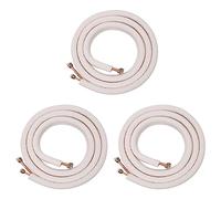 Giwnhvx 3pcs 3Meter Condizionatore D'aria Coppia Tubo Bobina 1/4 In 3/8 In Isolato Filo di Alluminio Set Parti Condizionatore D'aria Tubo Refrigerante
