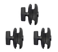 Giwnhvx 3pcs 9CM Lunghezza In Lega di Alluminio Doppio Socket Braccio per RAM con 1.5 Pollice Ball Base Mount Moto Camera Estensione Braccio