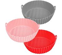 Giwnhvx 3pcs Silicone Air Fryer Pot Sneakers riutilizzabili Air Fryer Accessori Baking Pergamena Paper