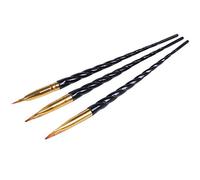 Giwnhvx 3Pzs/Set Nail Art Vite Filettatura Acrilico Uv Gel Extension Builder Pittura Pennello Disegno Penna Manicure Strumento Nero