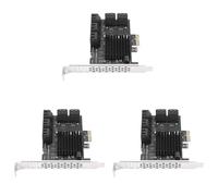 Giwnhvx 3X 10 Port 3.0 a PCIe X1 Scheda di Espansione PCI Express Adattatore SATA3 6G Converter con dissipatore di per