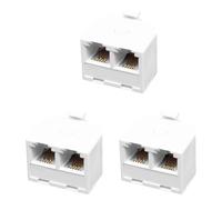Giwnhvx 3X 2-Way 6P4C RJ11 Telefono modulare adattatore da parete e splitter per telefono fisso