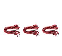 Giwnhvx 3X 20 Gauge per 3 Meter Rosso Nero Zip Wire Awg di Alimentazione Terra Incagliato Rame Auto