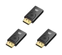 Giwnhvx 3X Adattatore Video 4K DP a, Displayport Maschio a, Convertitore di Monitor Del Computer TV per PC TV
