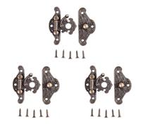 Giwnhvx 3X Antico Retro Vintage Decorativo Chiusura di Legno Monili Box Hasp Pad Blocco Cassa Dimensioni: Extra Small