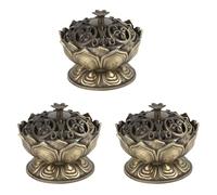 Giwnhvx 3X Bruciatore di Incenso Supporto Incenso Fiore di Incensore Fatto a Mano per Buddista Decorazione Ufficio Casa