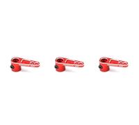Giwnhvx 3X Cnc Alluminio 25T Servo Horn Braccio Sterzo per TRX4 RC Crawler Truck,Rosso