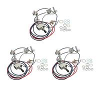 Giwnhvx 3X Lp Chitarra Elettrica Pickups Cablaggio Kit 2T2V 500K Pentole Interruttore a 3 Vie con Tappo