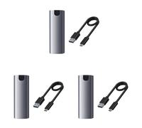 Giwnhvx 3X M2 SSD Case NGFF a USB 3.1 Gen 2 5Gbps SSD Enclosure per NGFF B Key/(B+M) Key SSD Hard Disk Box M.2 Adattatore
