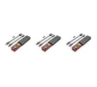 Giwnhvx 3X M2 SSD NVME Enclosure M.2 a USB 3.1 SSD Box Case per M.2 PCIe NVMe M Key 2230/2242/2260/2280 Adattatore senza attrezzi, nero