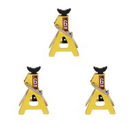 Giwnhvx 3X Metal Jack Stand 6 Ton Height Adjustable per 1/10 Veicolo Modello TV Trx4 SCX10 Arrampicata Simulazione Veicoli Giallo