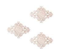 Giwnhvx 3X Molti Legno Intagliato Lungo Onlay Applique Pareti di Fiori Non Verniciate Armadi Tipo di Decorazione della Porta: 21X15 cm