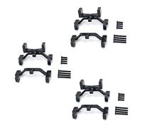 Giwnhvx 3X per MN D90 D91 D96 MN99S 1/12 RC Parti Auto Metallo Pull Rod Base Sedile e Assale Up Servo Staffa Accessori di montaggio, Nero