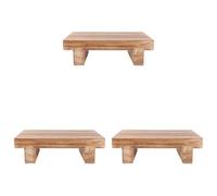 Giwnhvx 3X Sgabello nel Legno per Adulti, Sgabello da Letto per Letti Alti, Cucina, Bagno, Grande Sgabello nel Legno per Adulti e Bambini