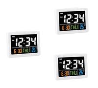 Giwnhvx 3X Sveglio Elettronica Desktop Display A Cristalli Liquidi di Colore di Grande Schermo con Display Data Temperatura