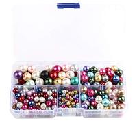 Giwnhvx 4-10mm Perla d'imitazione Colore Misto Perle Sparse Combinazione In Scatola Colore Imitazione Perle Accessori Gioielli