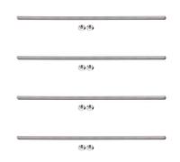 Giwnhvx 4 barre filettate in acciaio inox M8, 320 mm, color argento